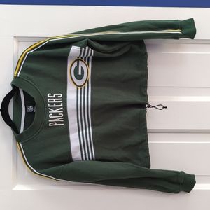 NFL GREEN BAY PACKERS crop long sleeve top